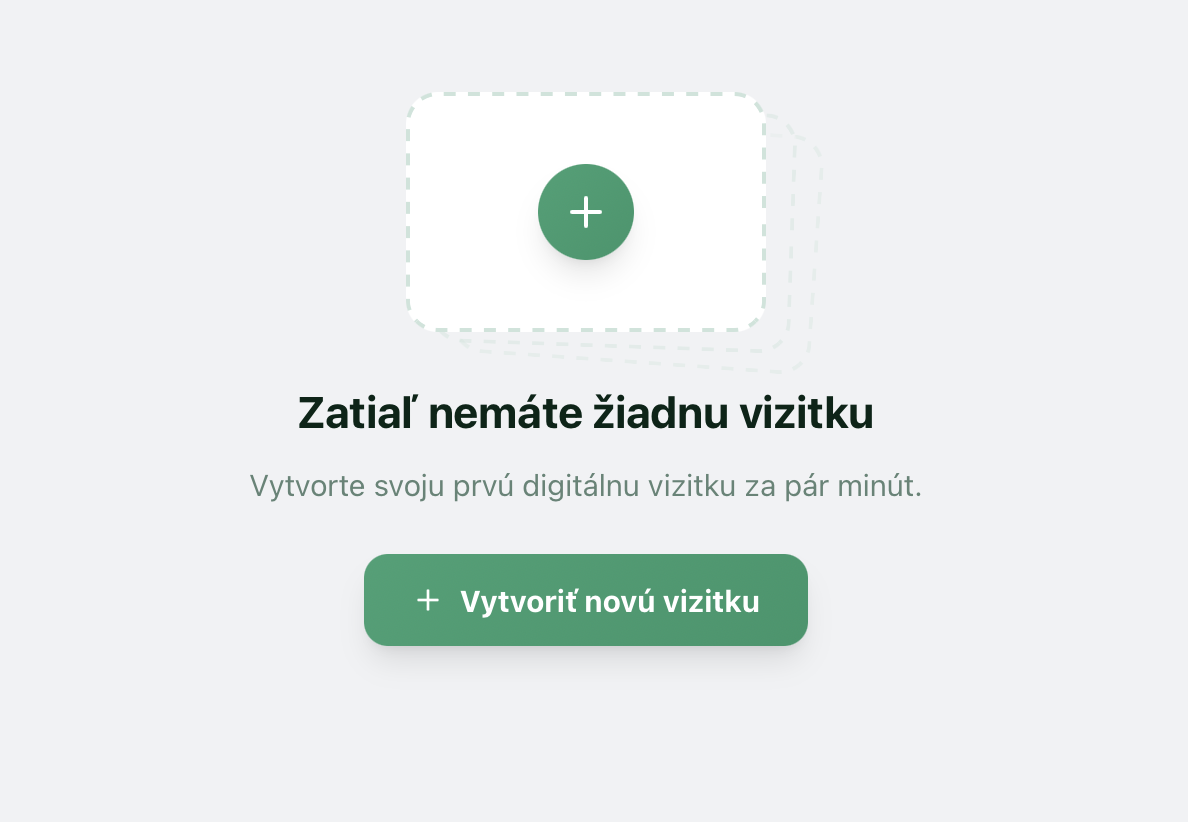 Vytvorenie novej vizitky