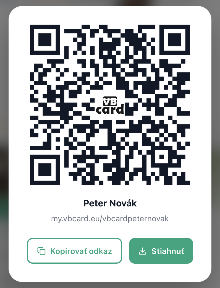 VBCard QR kód